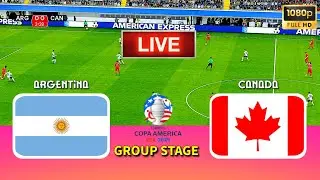 LIVE🔴| ARGENTINA vs CANADA - Copa America 2024 | Group Stage | Full Match | Live Football Match