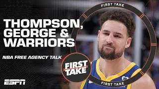 Would keeping Klay Thompson or landing Paul George help the Warriors more? 🤔 | First Take