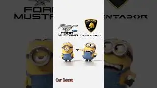 Lamborghini Aventador VS Ford Mustang Tiktok Compilation minions style#shorts #lamborghini #mustang