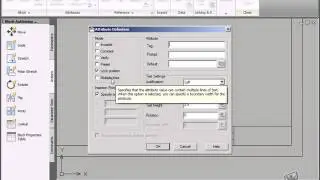 Attribute settings in AutoCAD - Attribute definition - M4A4