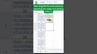 Bulk add images in a google sheet using Image (  ) Formula
