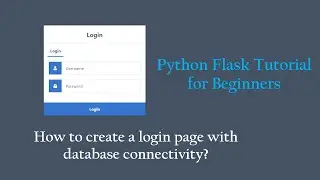 How to create a Login Page ? | WTForms | MongodB | MongoEngine | Python Flask tutorial for beginners