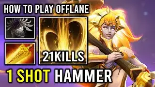 How to Offlane Dawnbreaker with 1 Shot Hammer 1v5 Radiance Run At Them Dota 2