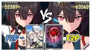 Xueyi Lightcone S5 Fall of Aeon vs S5 Under the Blue Sky Damage Comparison Star Rail Xueyi Guide