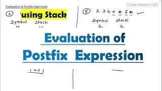 Evaluation of Postfix  expressions using Stack | Data Structures | Aparna Jagtap