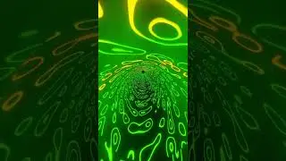 Abstract Background Video 4k TV VJ LOOP NEON Green Orange Metallic Visual Calming Visual Graphic