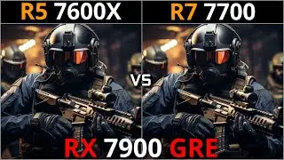 RYZEN 5 7600X vs RYZEN 7 7700 | Test in 12 Games | 1080p & 1440p | RX 7900 GRE