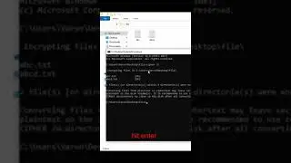 How To Encrypt and Decrypt file using Command prompt 