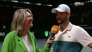 2024 ATP 500 ABN AMRO Open QF Grigor Dimitrov Post Match Interview @Ziggo Sport