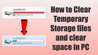 Delete Temporary Files & Clear Storage Space in PC | Tech in Tamil