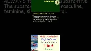 Grammar Lessons 1 to 6 - FREE and COMPLETE English Course for the Whole World