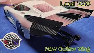 Losi 22S No Prep Drag Car Gets a Outlaw Wing From Caldwell Race Works