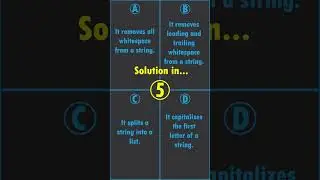 Quick Python Quiz - strip() Method! #python #pythonlearning #pythonquiz #datascience #Coding