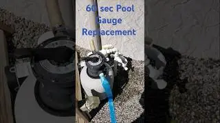 Replace your pool pressure gauge in under a minute!  #poolcare #poolfilter #poollife