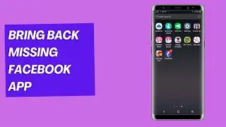 Help ! Facebook App disappeared from Home screen and Apps screen