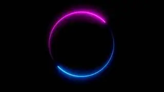 Neon Light Round Frame | GLOWING BORDER | Animated loop Background | Black Screen | VFX | Frame