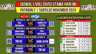 Jadwal Livoli Divisi Utama 2024 Hari ini~Klasemen Livoli Divisi Utama 2024 Putaran 2~ Live Moji