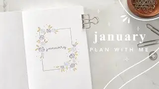 plan with me january 2023 | monthly bullet journal setup | frozen roses theme