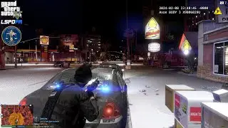 GTA V - LSPDFR 0.4.9🚔 - LSPD/LAPD - Gang Unit Winter Patrol - Active Shooter | Shootouts - 4K