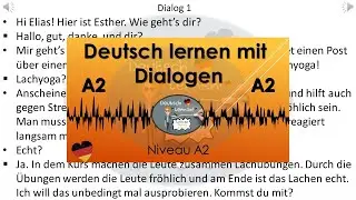 Dialoge A2  | Deutsch lernen durch Hören | 1 |