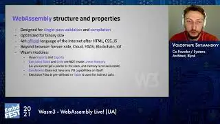 Embedded Fest 2021. Volodymyr Shymanskyy. Wasm3 - WebAssembly Live!