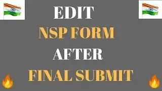 How To Edit National Scholarship Form After Final Submit || NSP Form Final Submit Ke Baad Edit Kare|