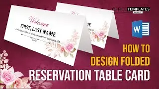 How to Design Table Reservation Name/Place Card In MS Word - DIY Tutorial