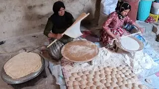 Making local bread#nomadic #doora #vesht #روستا