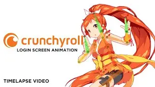 Hime from Crunchyroll - Animated Login Screen Timelapse Video