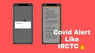 Covid Alert Like IRCTC Application!! Android Studio || Android Tutorial