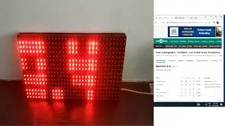 Live cricket score using P10 LED Display through web scraping