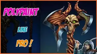 Polypaint Demon Axe In Zbrush | Handpainted | Stylized texturing | Stylized 3D Game Assets | VOIDART