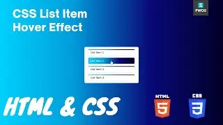 css list item hover effects | how to create list item hover effects using css | PWOS