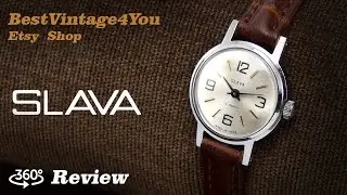 Hands-on video Review of Slava Beautiful Tiny Ladies Soviet Dress Watch From 70s