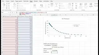 Using Microsoft Excel's LINEST and INDEX functions to Extract Fitting Parameters