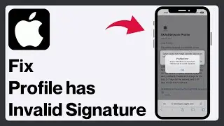 How to Fix Profile Error in iPhone - iPad | Profile Has An Invalid Signature (2024)