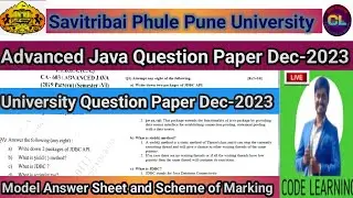 Advanced Java University Question Paper Dec-2023 |Adv Java Que Paper |Advanced Java |Adv Java  |AJ