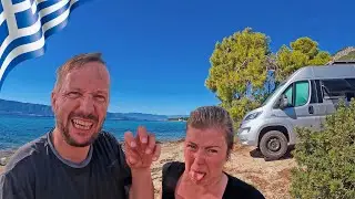 BAT IN A VAN! Vanlife in Evia Island Greece