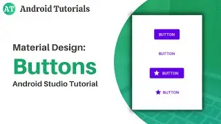 Material Designs: Buttons in Android Studio | Custom Button Android Studio  | Android Tutorials