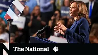 Harris slams Trump at 1st campaign rally as donations pass $100M