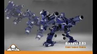 Time lapse video Make A Transforming Mech Blender 2.83