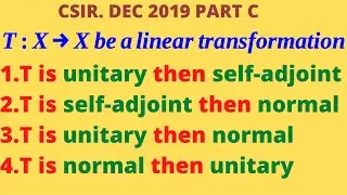 A problem on normal, self-adjoint and unitary linear transformations