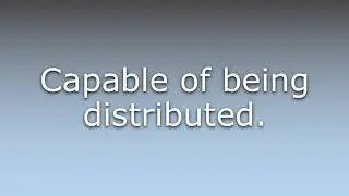 What does Distributable mean?