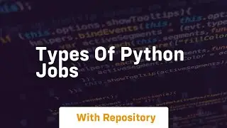 types of python jobs