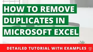 How to Remove Duplicates in Microsoft Excel