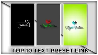 Top 10+🔥Alight Motion Text Animation Presets |AlightMotion Preset Download Free 10+ text presets|