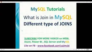 MySQL Tutorials | MySQL JOINS | Types of Joins in MySQL | What is JOIN in mysql