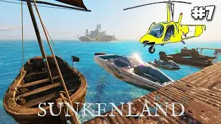 Sunkenland #7 - ГДЕ НАЙТИ и построить ВЕРТОЛЕТ - Рейдим врагов