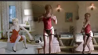 Juliette Lewis is very sexy in her camisole and black thigh-high stockings Romeo is Bleeding 1993