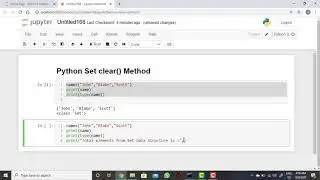 163 Python Set clear Method